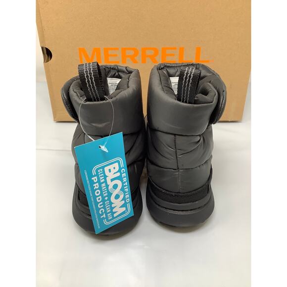 Merrell Women's Sz 6 Black Hut Moc 2 Quilted Winter Boots Snow Insulated BR2-5 - Picture 4 of 9